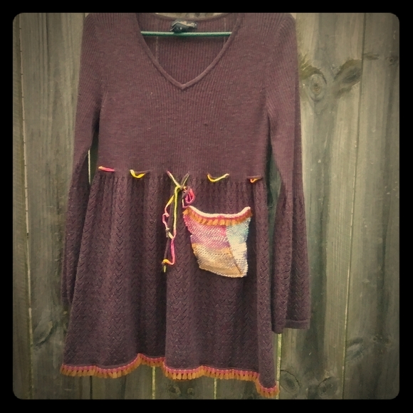 BeeFreeTreasures One of a Kind sweater tunic dress - Picture 1 of 4